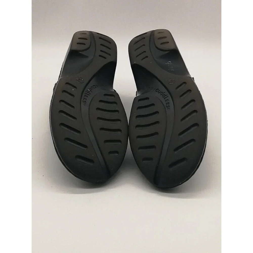 Cobbie Cuddlers Pumps Womens Black 8.5 Wide Slingback Leather Shoe Hook Loop - Picture 8 of 11